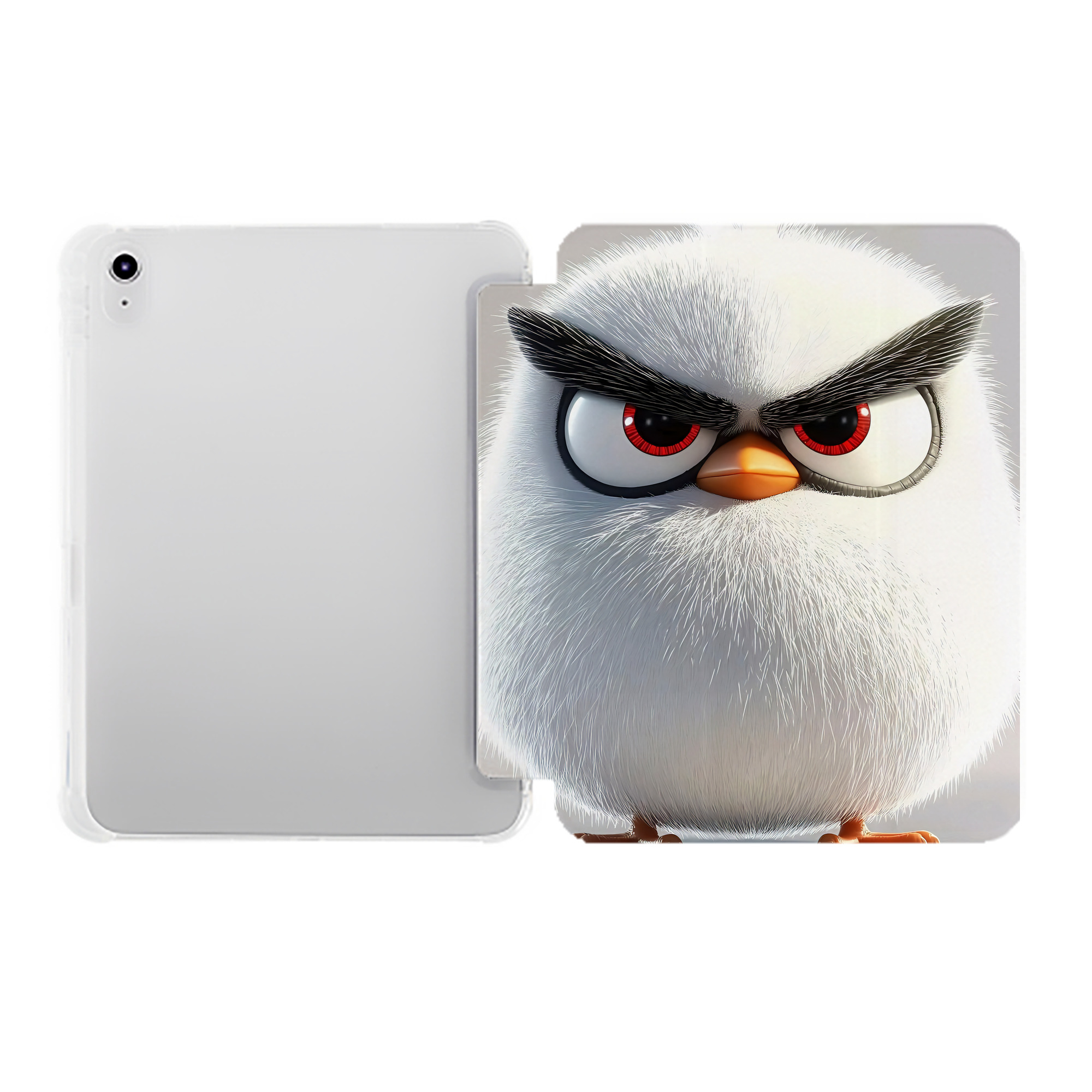 （画像用） Angry Birds アングリーバード IPad ケース ペン収納付き 三つ折りスタンド PUレザー×シリコン 対応機種9.5/10.5/10.9インチ